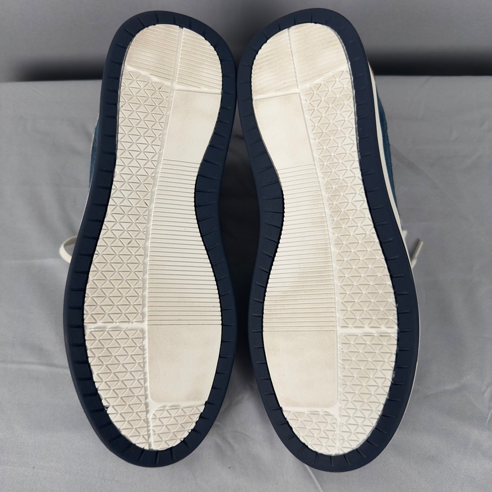 Johnnie-O Topspin Court Sneakers Mens 9 Navy White Leather Suede Casual Shoes - Picture 7 of 11
